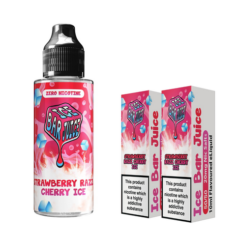 Ice Bar Juice 100ml - Strawberry Razz Cherry Ice + Ice Bar Juice Salts