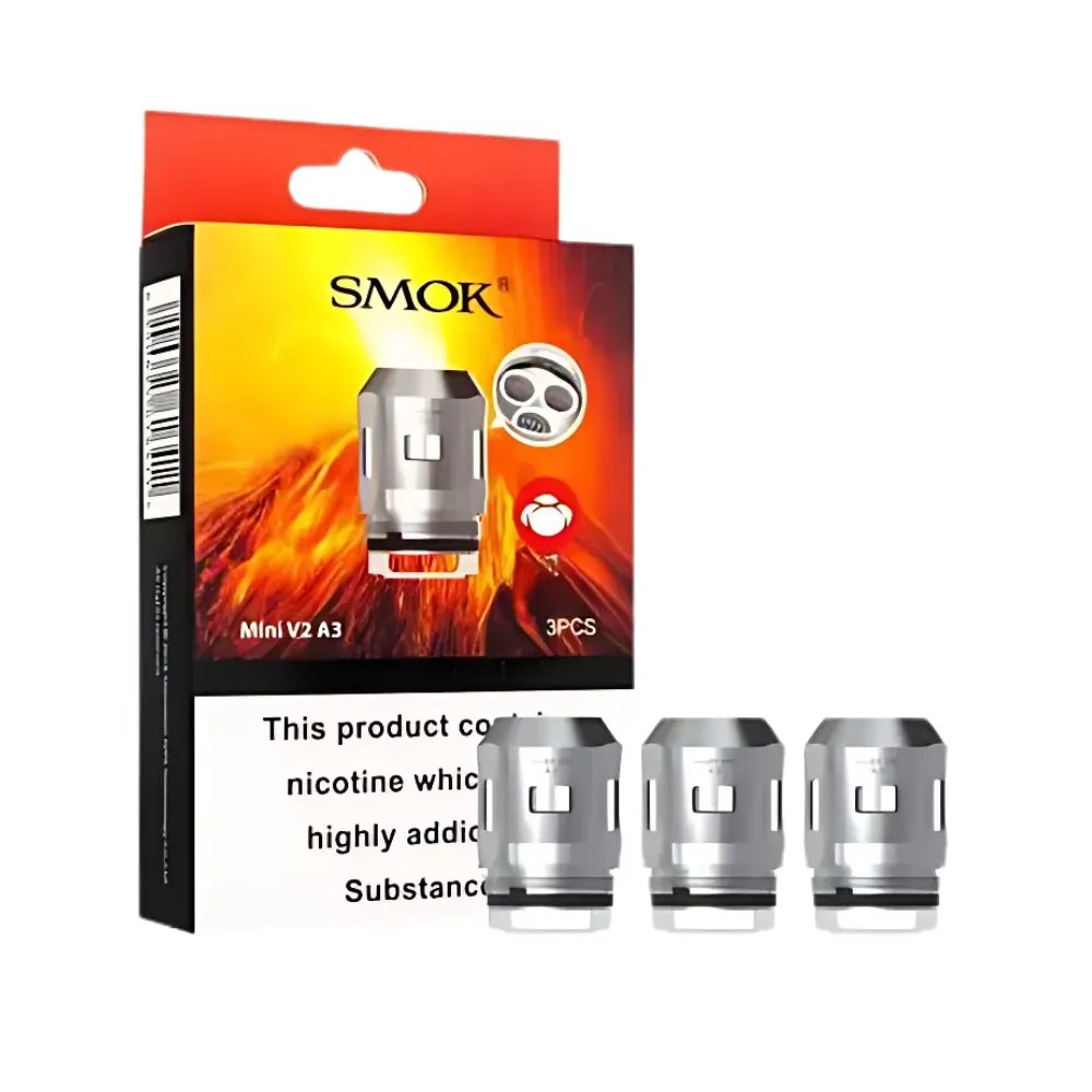 Smok A3, Mini V2 Coils, 0.15 Ohm, Stainless Steel - Pack of 3